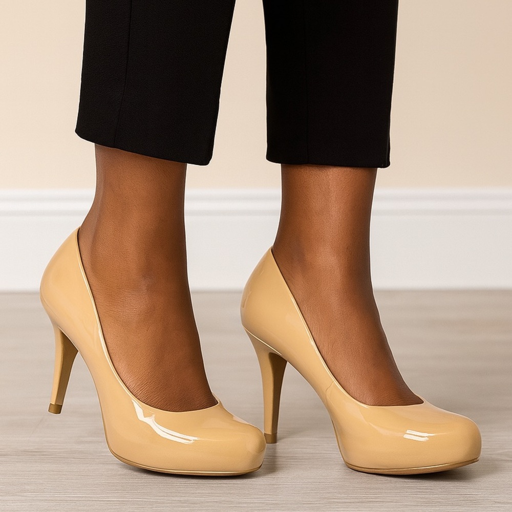 Madden Girl Nude Patent Heels